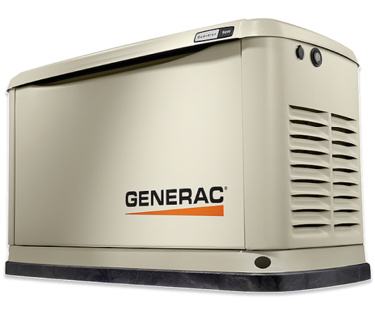 air cooled generac whole house generator front view