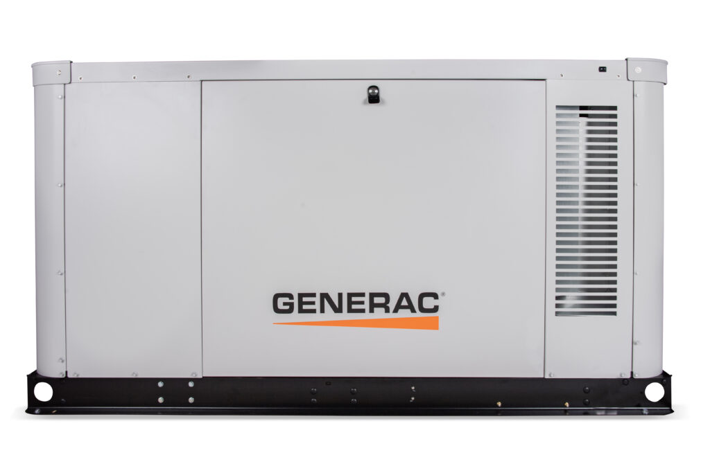 liquid cooled generac generator front view
