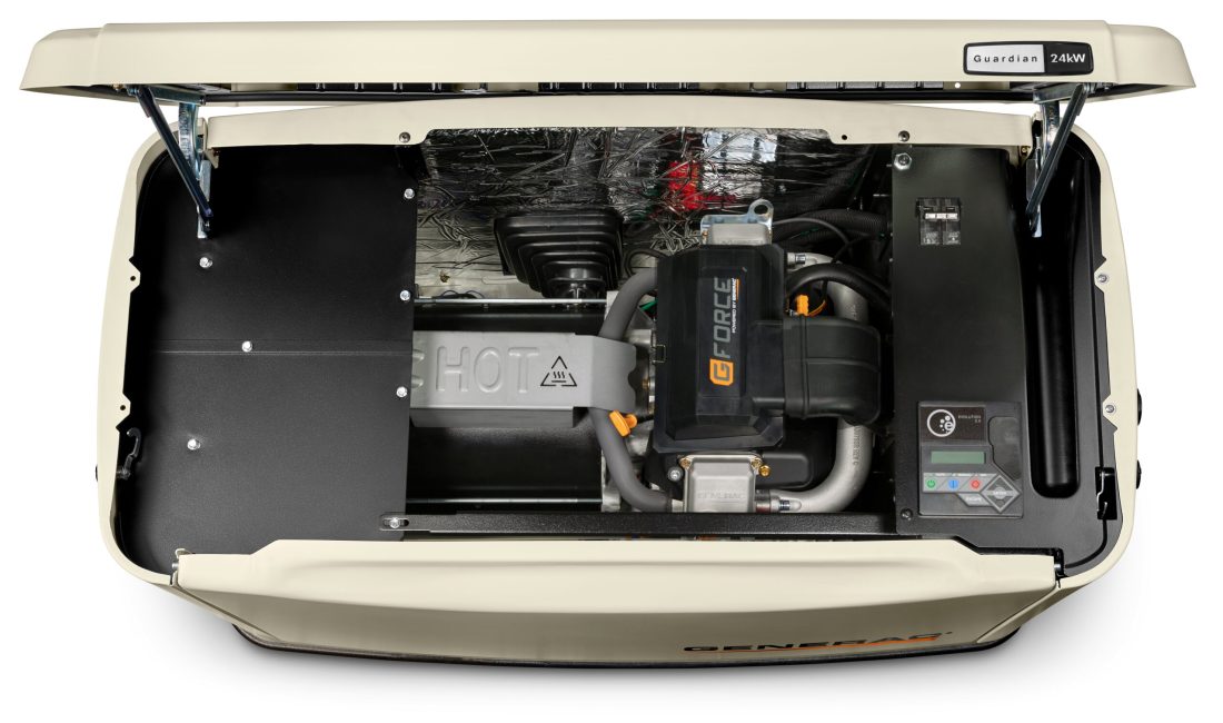 open top view 24kw generac whole house generators