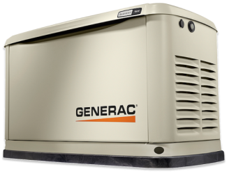 air cooled generac whole house generators front view