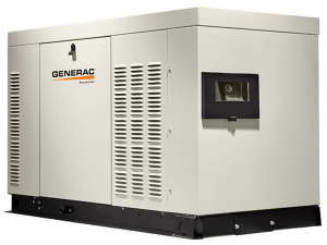 liquid cooled generac whole house generator front view