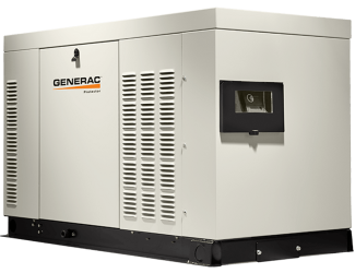 liquid cooled generac whole house generator front view